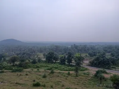 Panoramic view of the Paharpur countryside under open sky